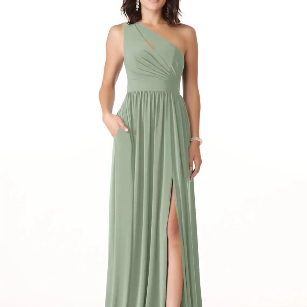 Azazie Jasna Dress in Agave